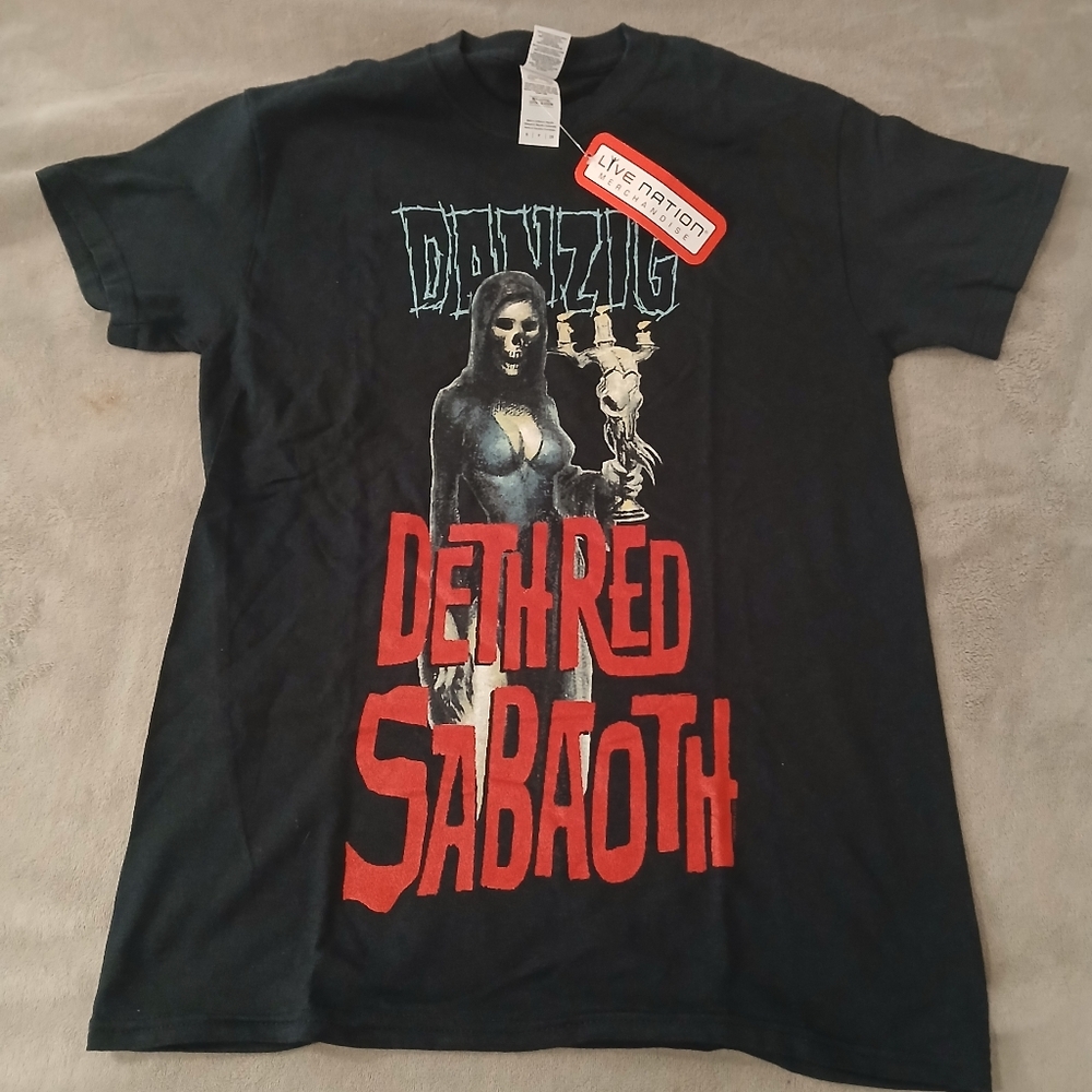 Gildan Black Danzig Deth Red Sabaoth T-Shirt